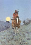 Frederic Remington The Outlier (mk43) oil painting reproduction
